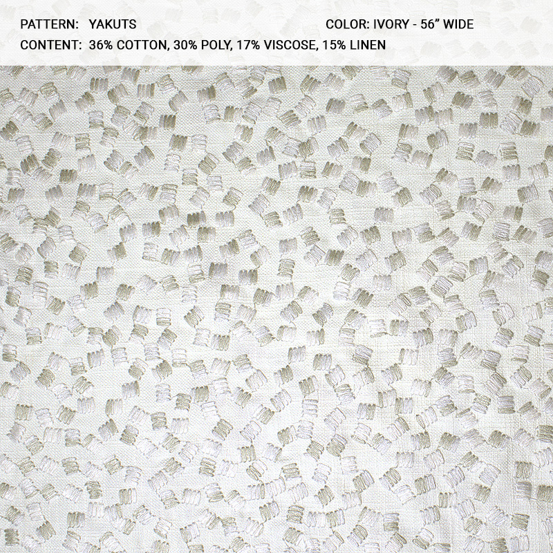 YAKUTS fabric collection cover - Catania Silks
