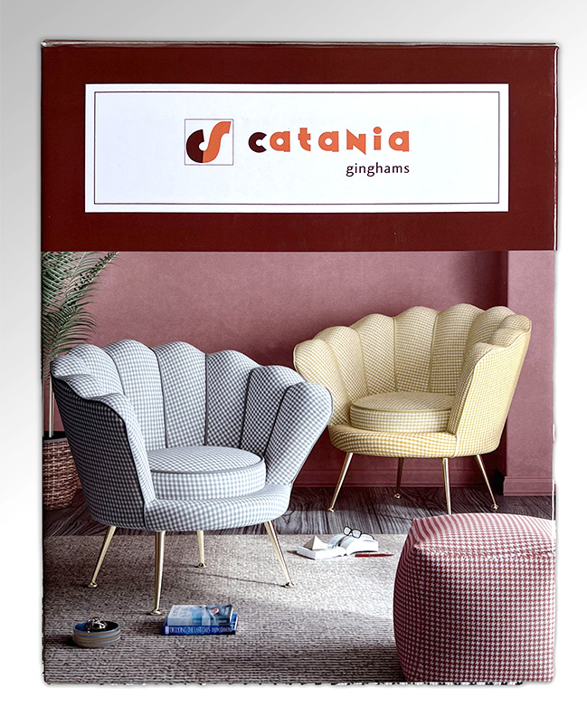 gigham fabric collection cover - Catania Silks