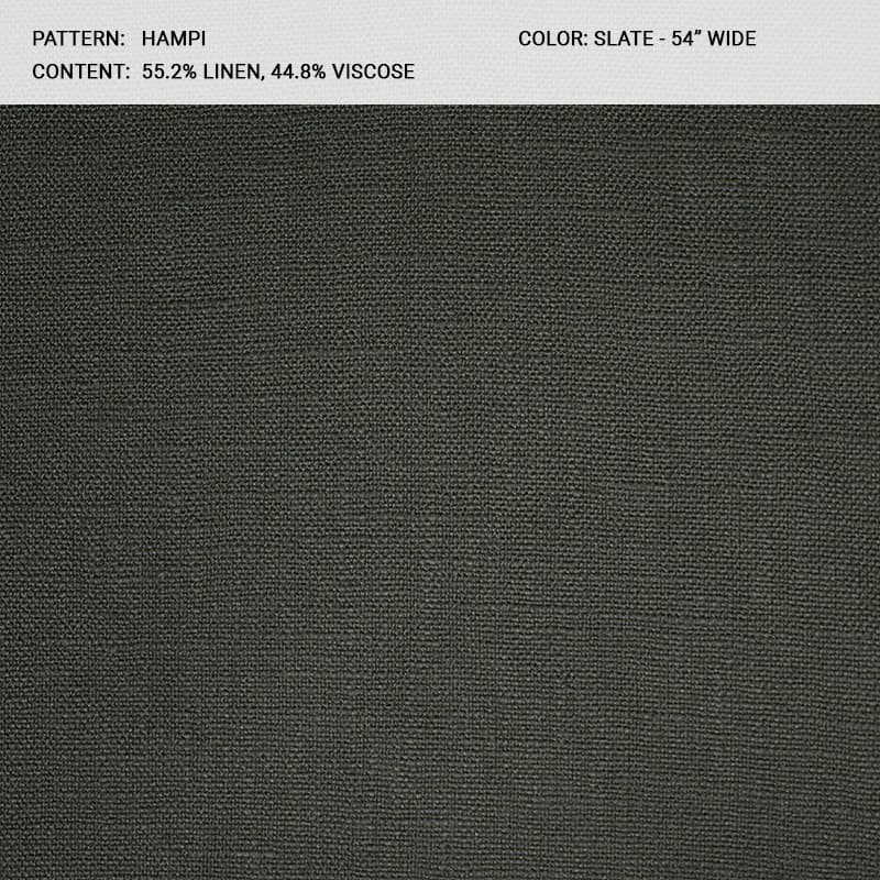 HAMPI fabric in Slate - Catania Silks