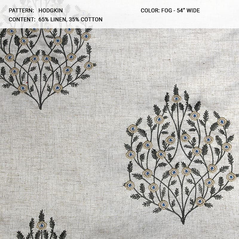 HODGSKIN fabric in Hodgkin Fog - Catania Silks