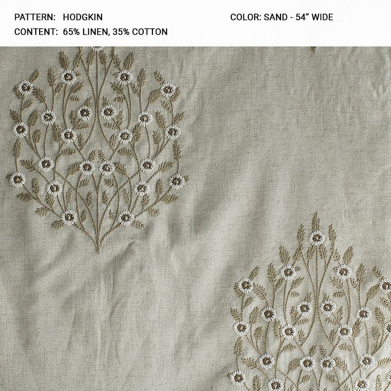 HODGSKIN fabric in Hodgkin Sand - Catania Silks