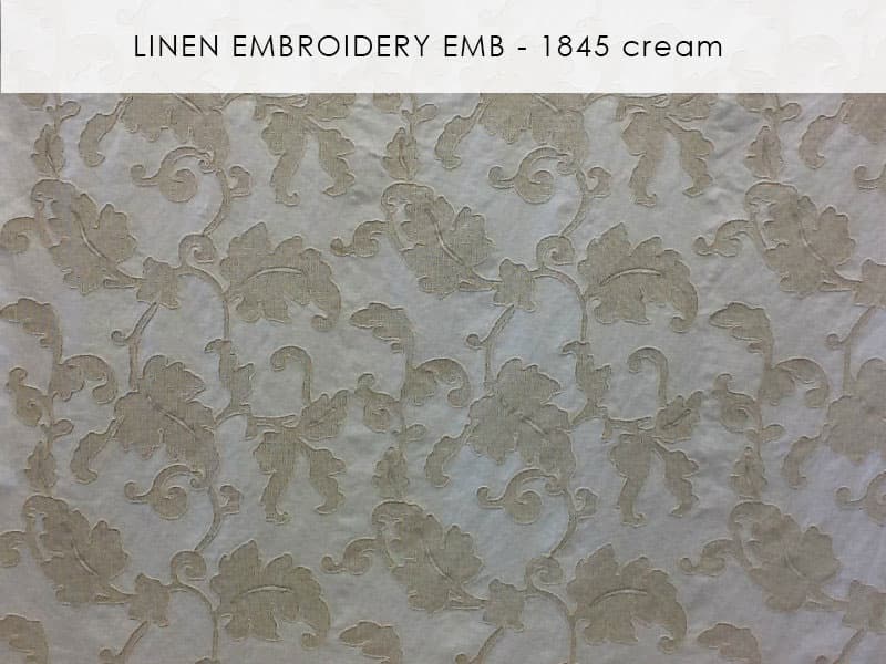 LINEN EMBROIDERY fabric in Emb Cream - Catania Silks