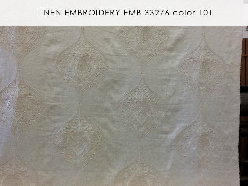 LINEN EMBROIDERY fabric in Emb Color - Catania Silks