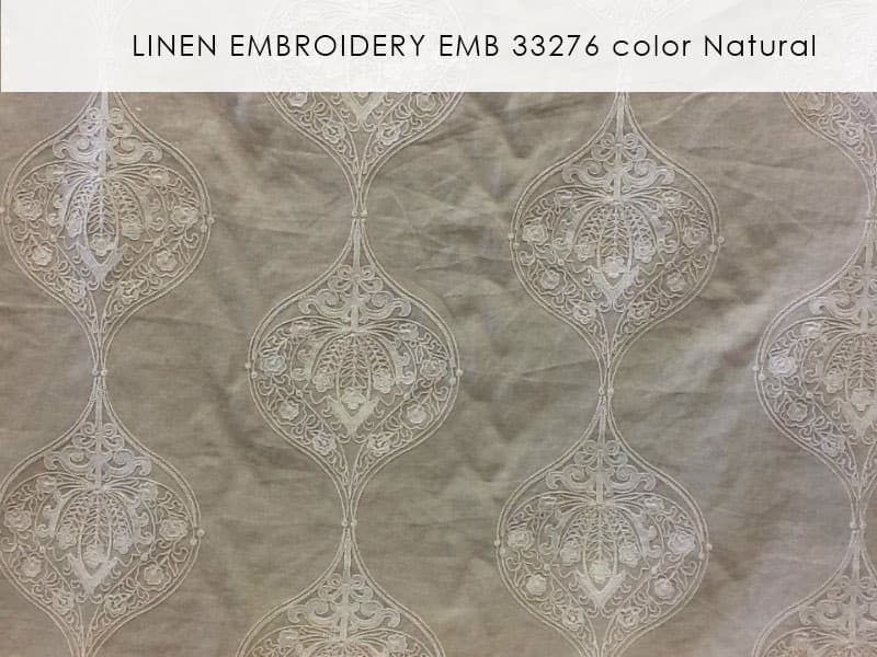 LINEN EMBROIDERY fabric in Emb Color Natural - Catania Silks