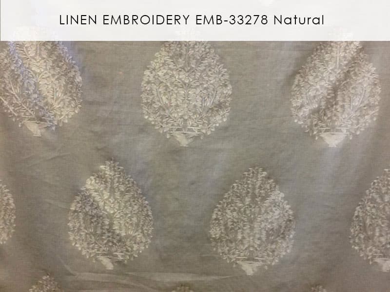 LINEN EMBROIDERY fabric in Emb Natural - Catania Silks