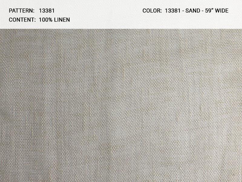 LINEN SHEER fabric in Sand - Catania Silks