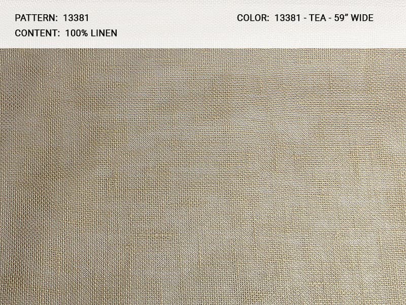 LINEN SHEER fabric in Tea - Catania Silks