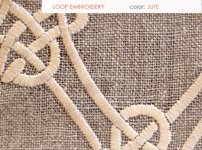 LOOP EMBROIDERY fabric in Emb - Catania Silks