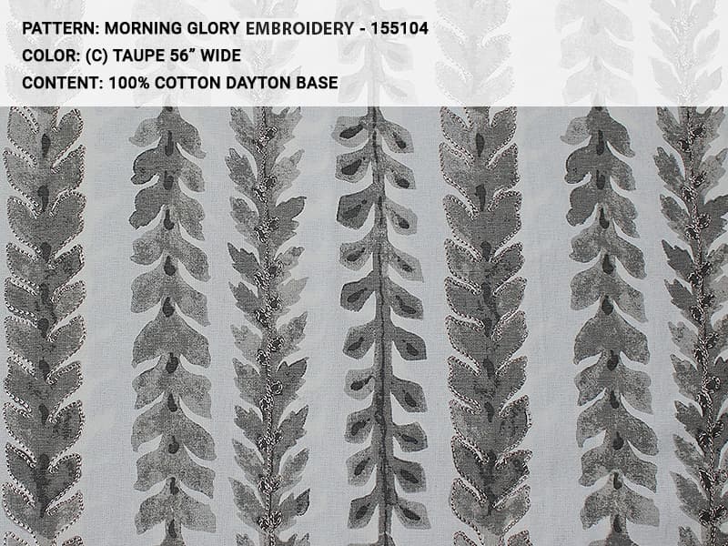 MORNING GLORY EMBROIDERY fabric - Catania Silks