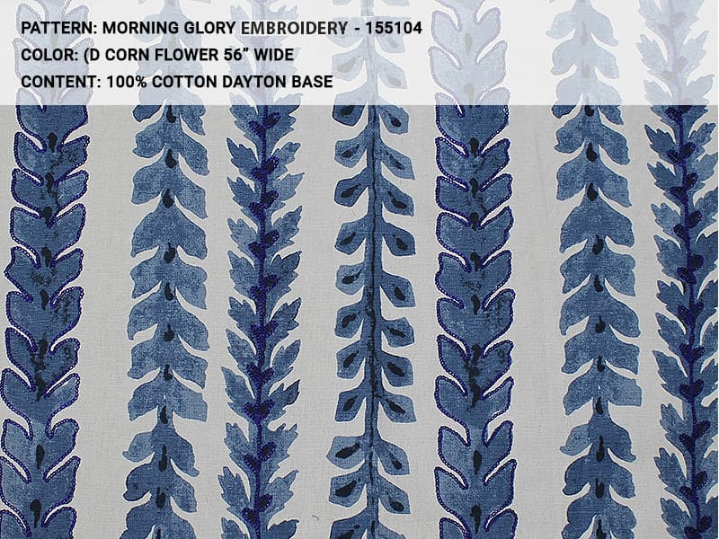 MORNING GLORY EMBROIDERY fabric - Catania Silks