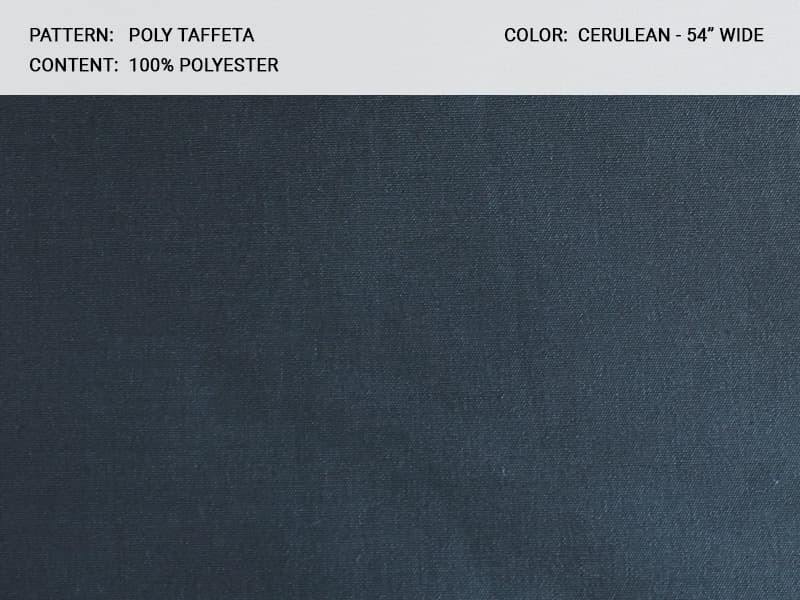 POLY TAFETTA fabric in Taffeta Cerulean - Catania Silks