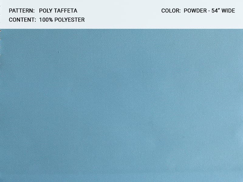 POLY TAFETTA fabric in Taffeta Powder - Catania Silks