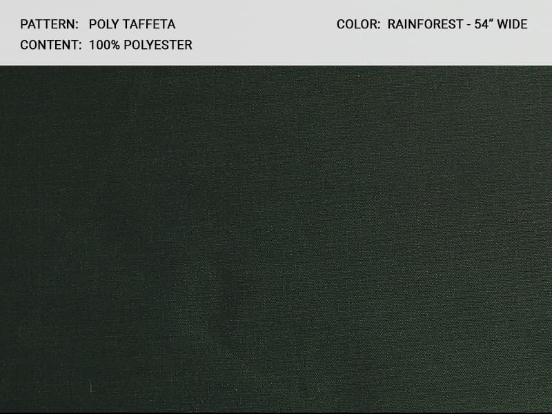 POLY TAFETTA fabric in Taffeta Rainforest - Catania Silks
