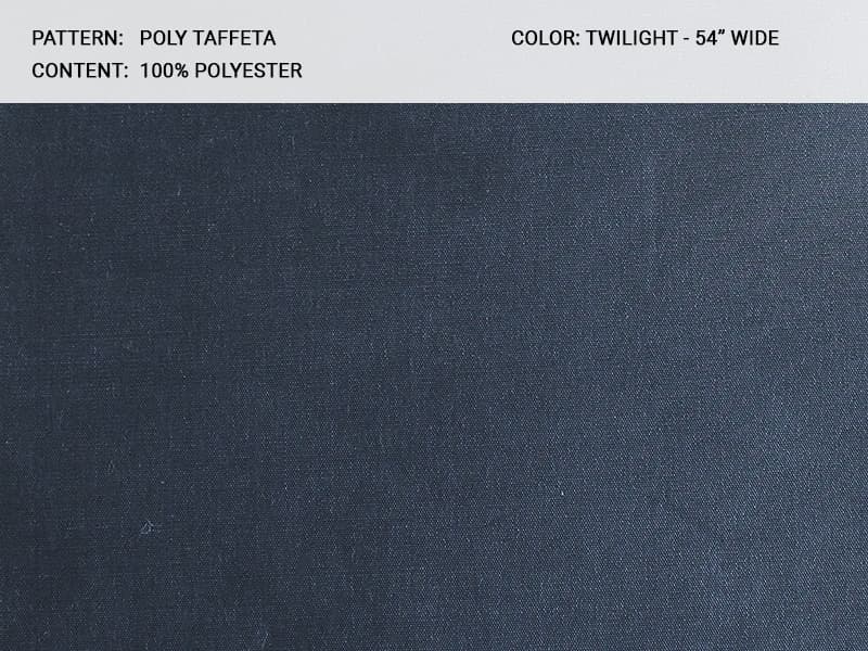 POLY TAFETTA fabric in Taffeta Twilight - Catania Silks