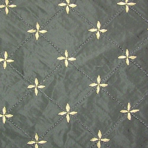 STAR EMBROIDERY fabric in Color Artic Blue - Catania Silks