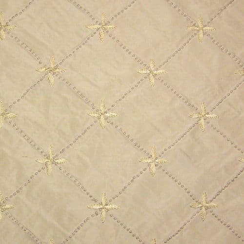 STAR EMBROIDERY fabric in Color Tusk - Catania Silks