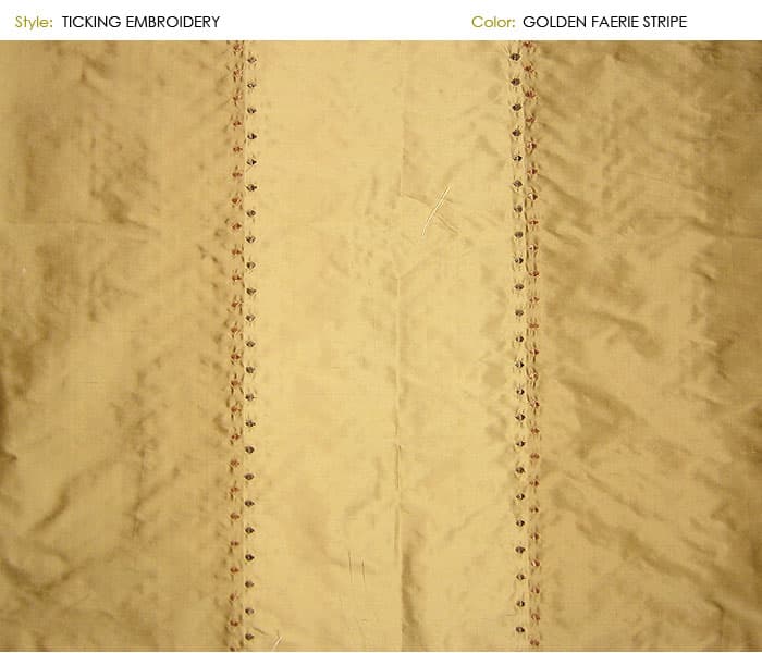TICKING EMBROIDERY fabric in Emb - Catania Silks