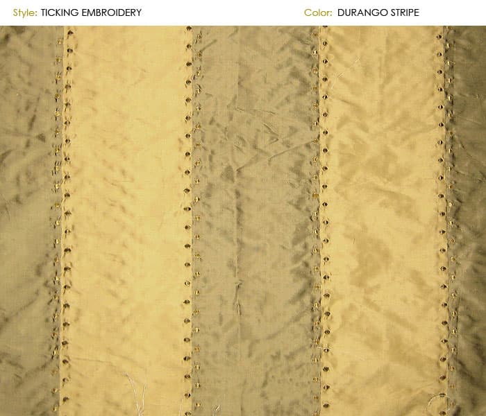 TICKING EMBROIDERY fabric in Emb - Catania Silks