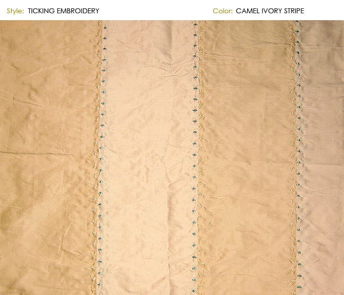 TICKING EMBROIDERY fabric in Emb - Catania Silks