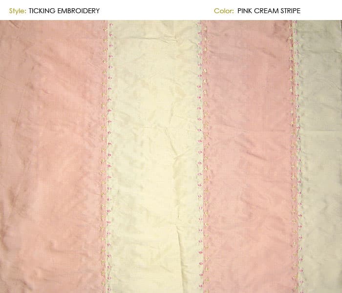 TICKING EMBROIDERY fabric in Emb - Catania Silks