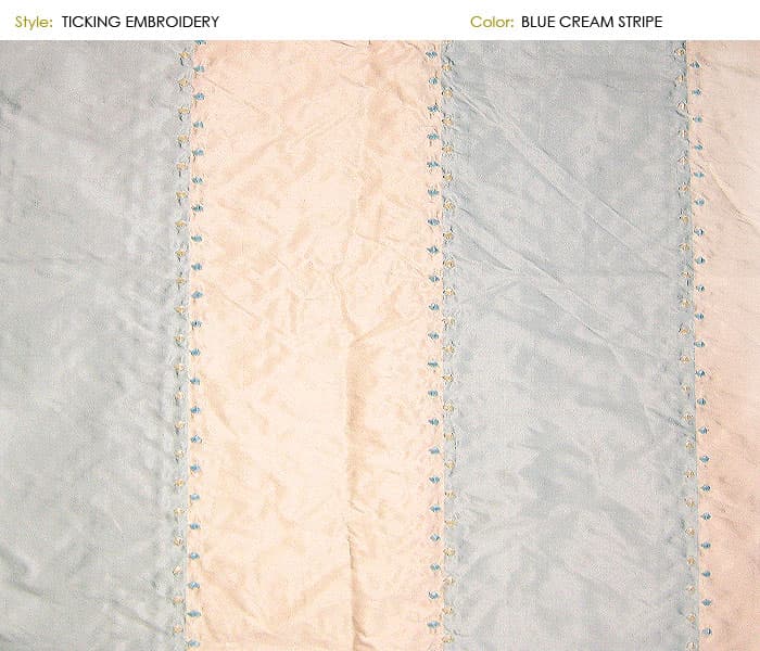 TICKING EMBROIDERY fabric in Emb - Catania Silks