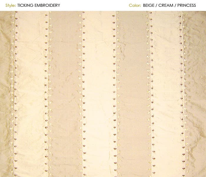 TICKING EMBROIDERY fabric in Emb - Catania Silks