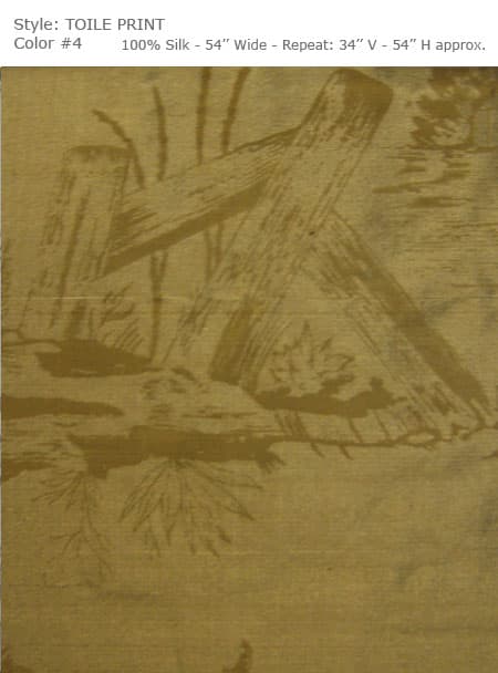 TOIL PRINT fabric in Toileprint - Catania Silks