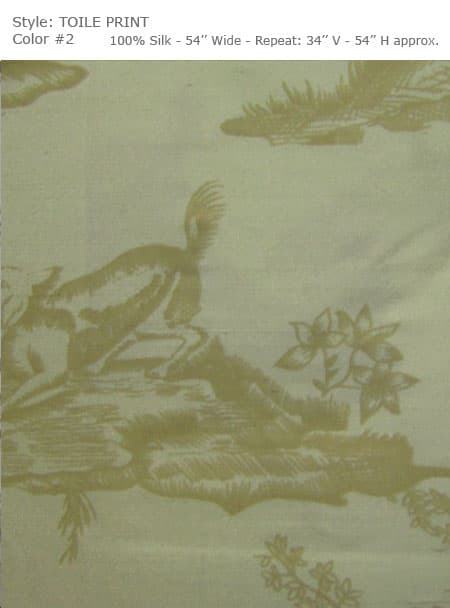 TOIL PRINT fabric in Toileprint - Catania Silks