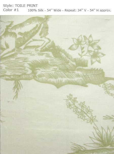 TOIL PRINT fabric in Toileprint - Catania Silks