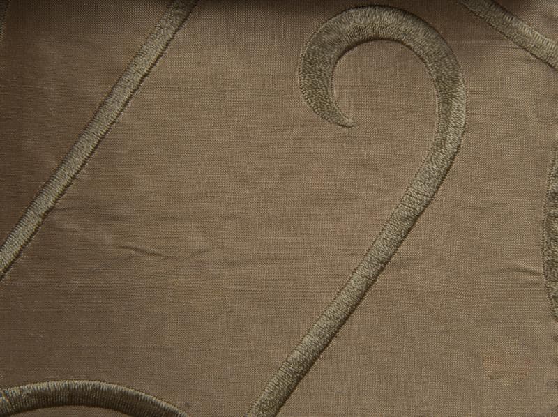 VINE EMBROIDERY fabric in Silk Vine Emboirdery Camel - Catania Silks
