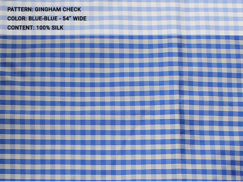 gigham fabric in Gingham Check - Catania Silks