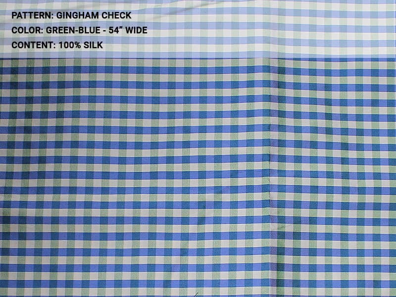 gigham fabric in Gingham Check - Catania Silks