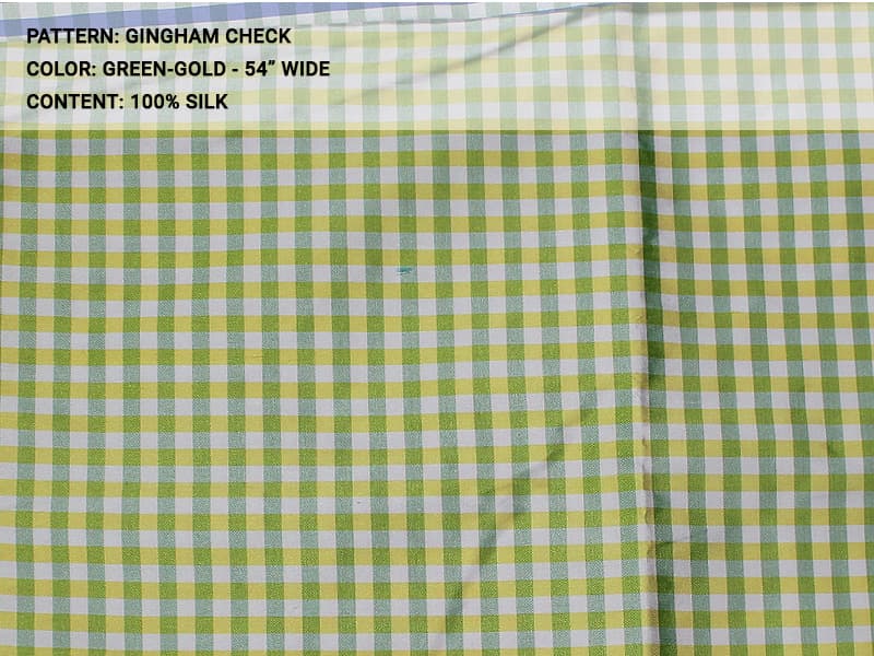 gigham fabric in Gingham Check - Catania Silks