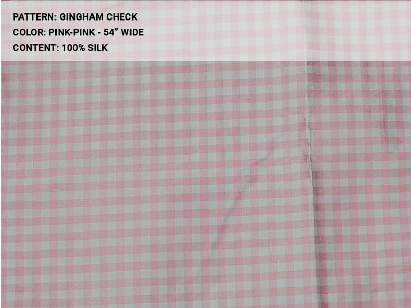 gigham fabric in Gingham Check - Catania Silks