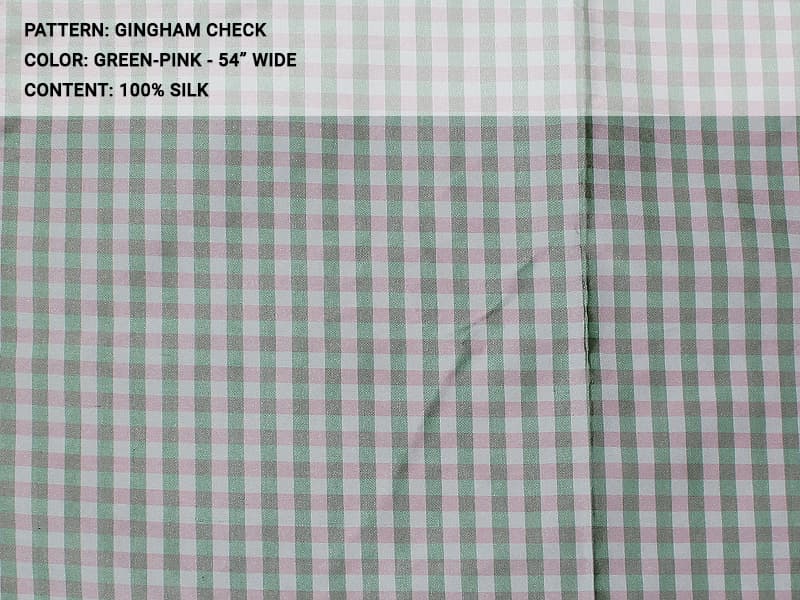 gigham fabric in Gingham Check - Catania Silks